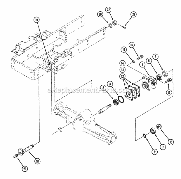 Front Axle - Mfd (Part 2) Diagram and Parts List for 544-434D100, 545-434D100, 546-434D100 Cub Cadet Lawn Tractor